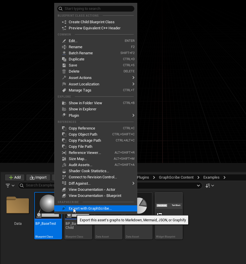The single-asset export dialog
